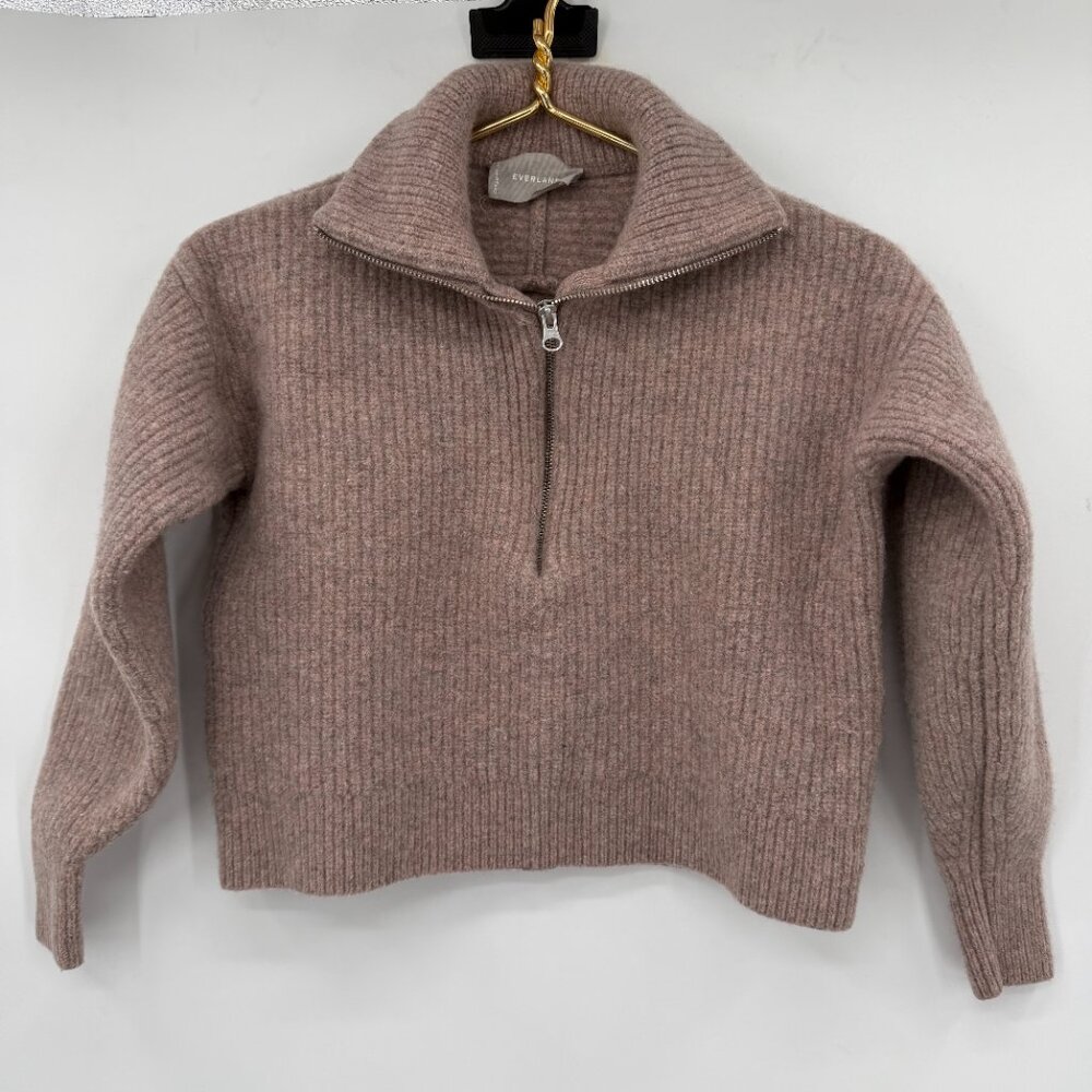 Everlane Women's Half Zip Sweater - Taupe